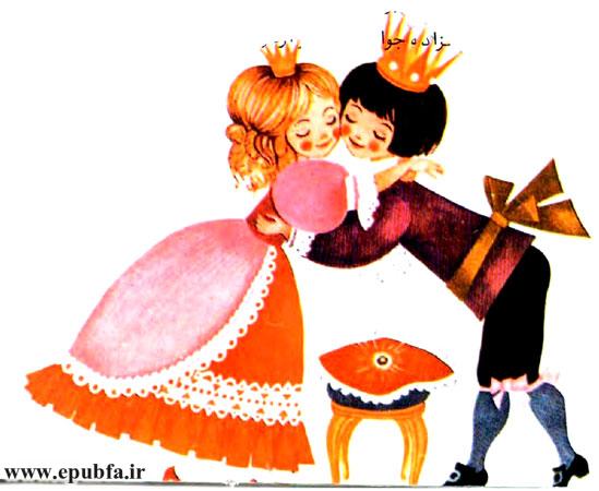 همان روز جشنی برپا شد و گلبرگ و شاهزادهی جوان با یکدیگر ازدواج کردند